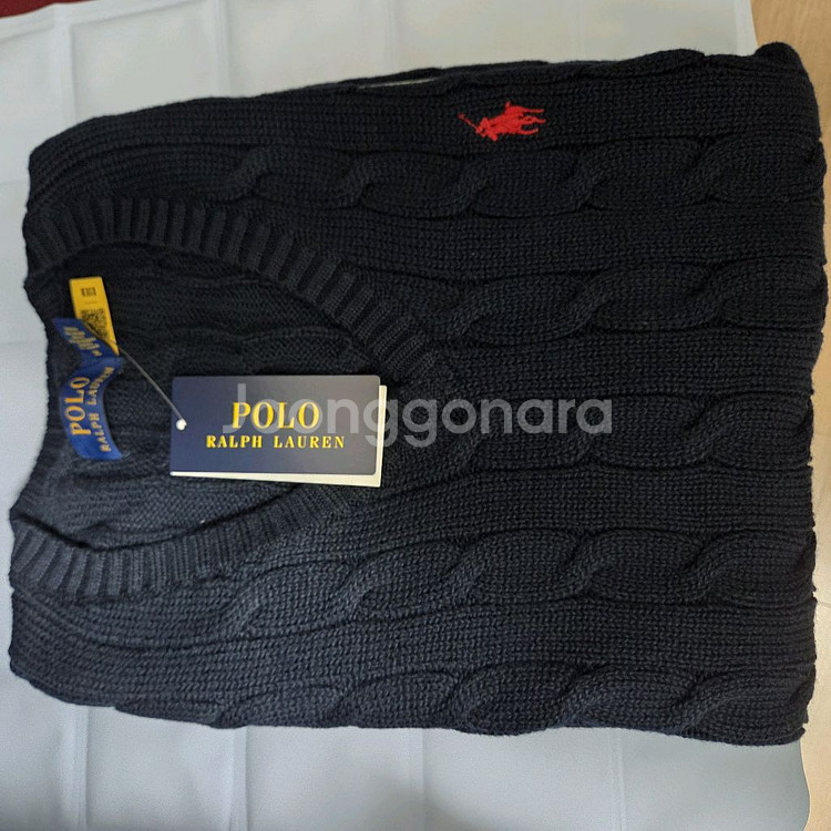 폴로 코튼 케이블 조끼/베스트 M (100)--1