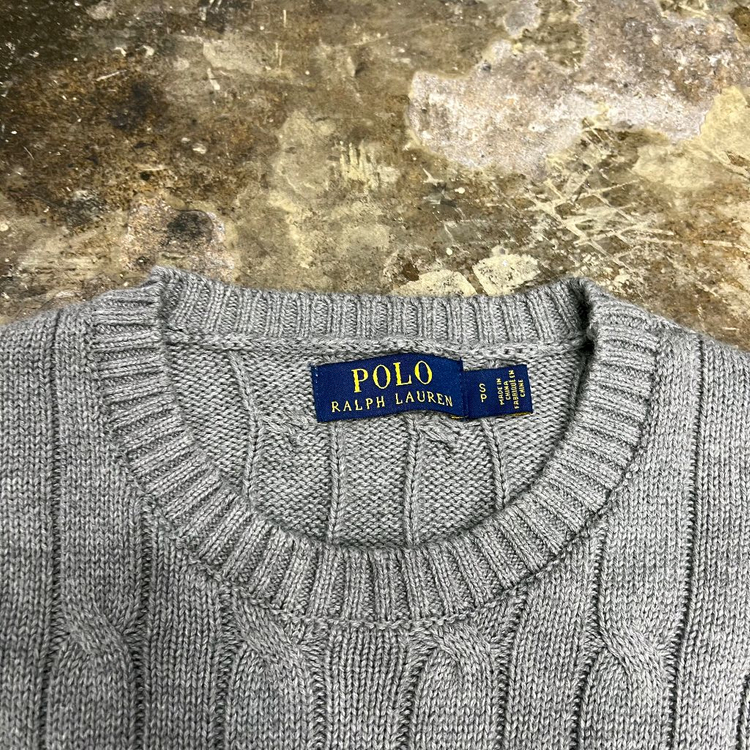 S) 폴로 랄프로렌 케이블 니트 스웨터 꽈배기 니트 이미지