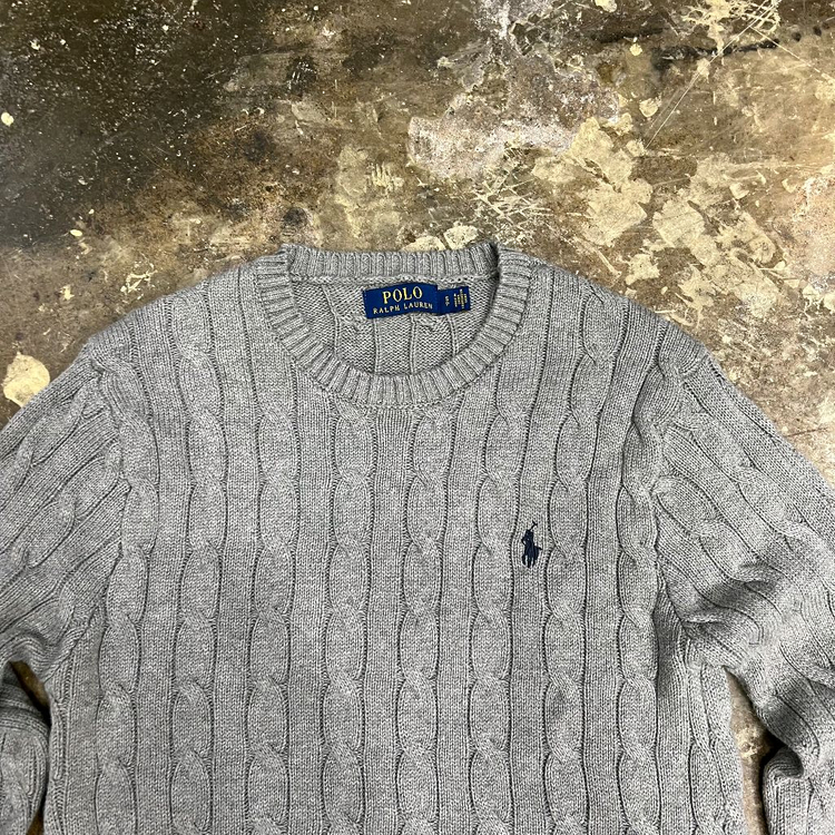 S) 폴로 랄프로렌 케이블 니트 스웨터 꽈배기 니트 이미지