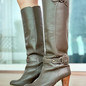 시스템 SYSTEM 여성 가죽 롱부츠