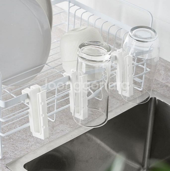 편리한 식기 건조대 컵걸이 홀더 2개 1세트 깔끔 정리--0