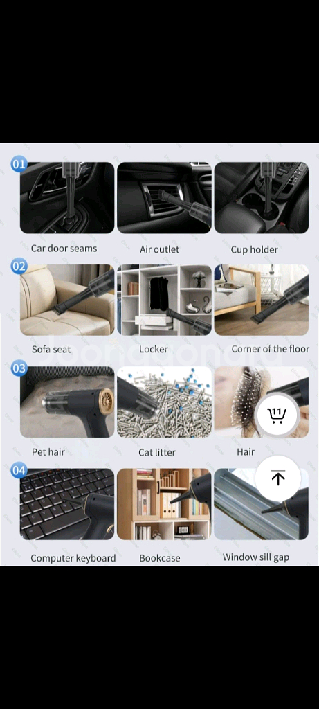 특가[새제품] 미니청소기차량용무선진공청소기--5