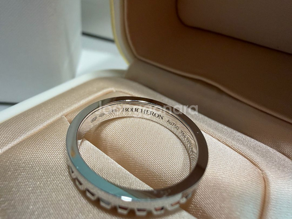 부쉐론 콰트로 레디언트 웨딩밴드 화이트 14호--2