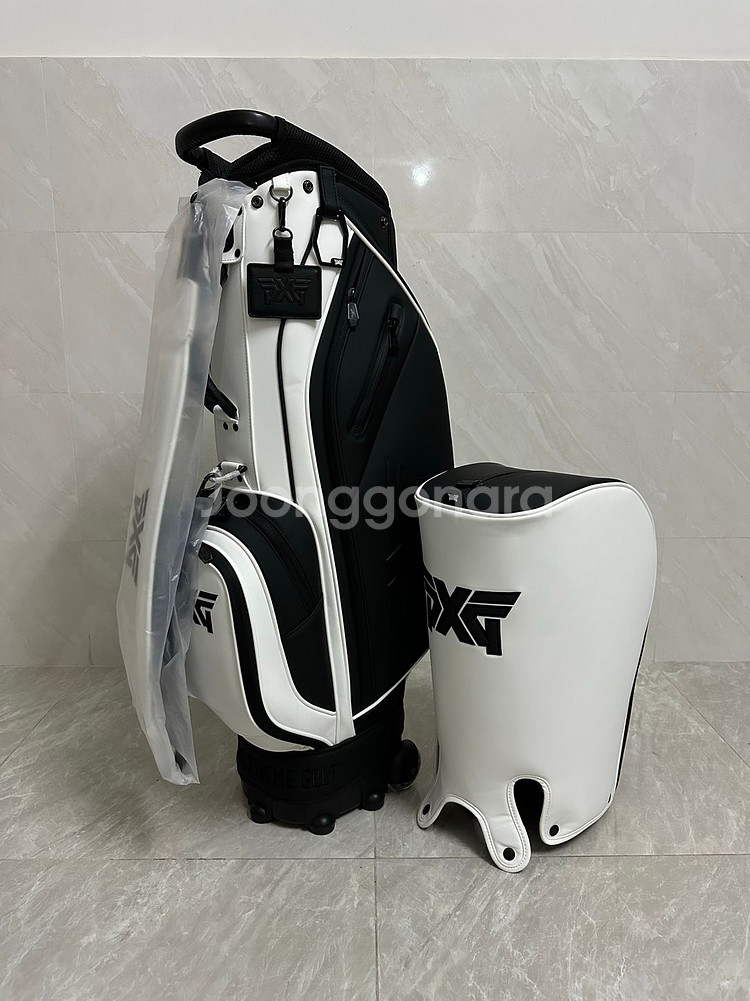 PXG 카네리미티드 휠 캐디백(화이트)--0