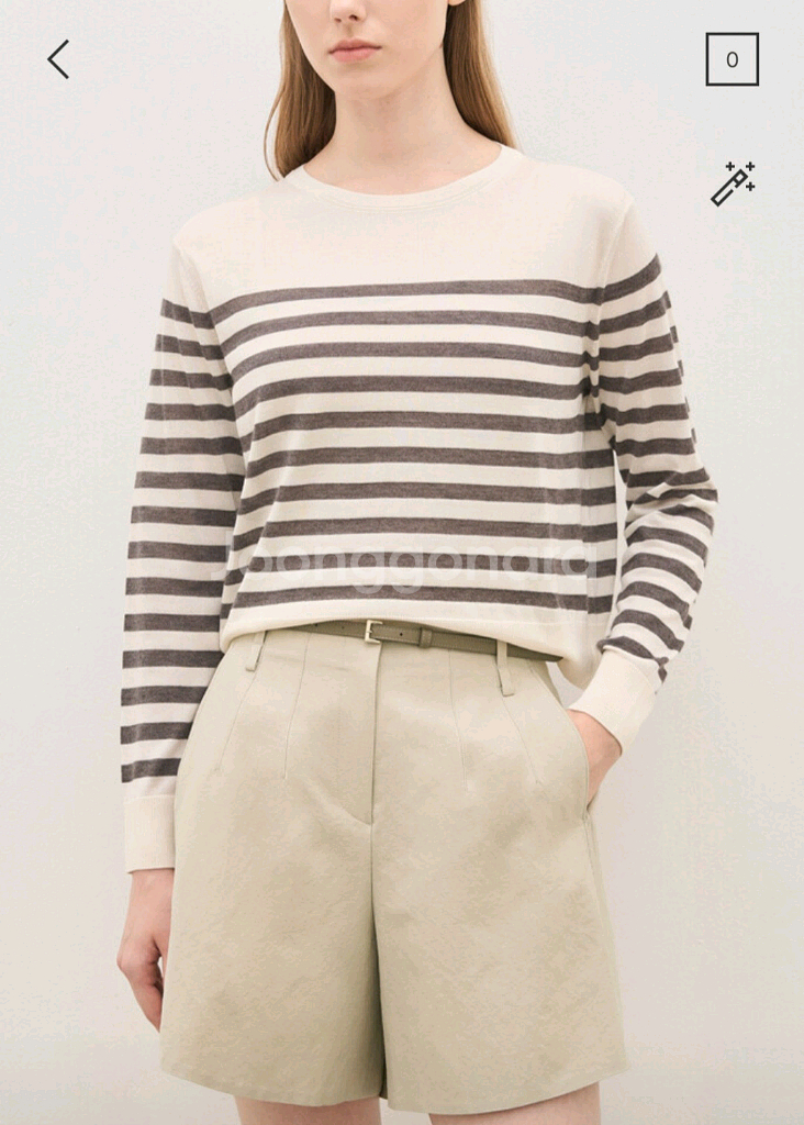 더캐시미어 스트라이프 니트--0