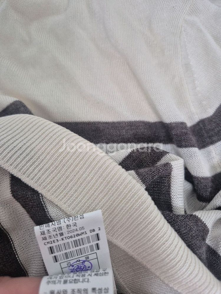 더캐시미어 스트라이프 니트--6