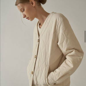 파사드패턴 컴포트퀼팅자켓 아이보리s