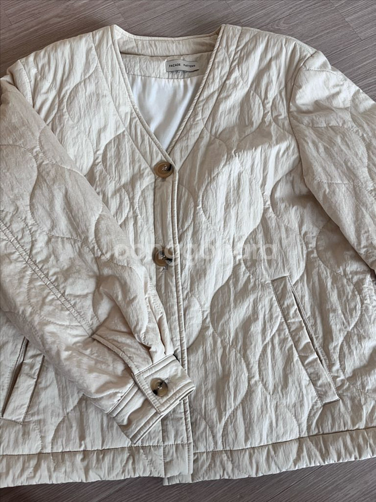 파사드패턴 컴포트퀼팅자켓 아이보리s--1