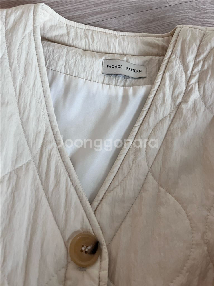 파사드패턴 컴포트퀼팅자켓 아이보리s--2