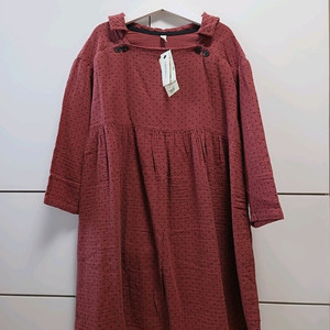 (새상품)여아 밤색 도트 원피스 130사이즈