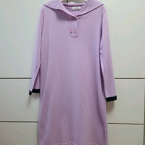 여아 보세 보라색 카라넥 니트 원피스 13호