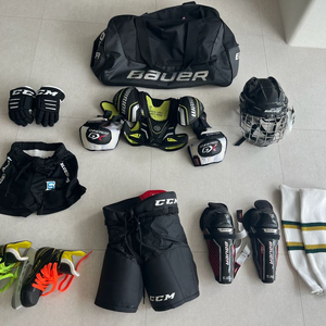 아이스하키 장비 풀세트: Bauer CCM(거의 새것)