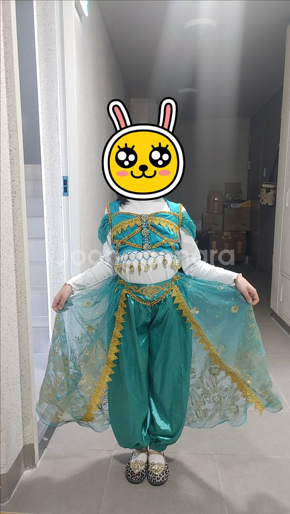 할로윈 쟈스민 공주 코스튬 의상 7,8세--0