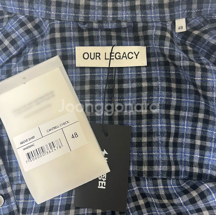 아워레가시 어보브 캔트렐 체크 블루 48--3