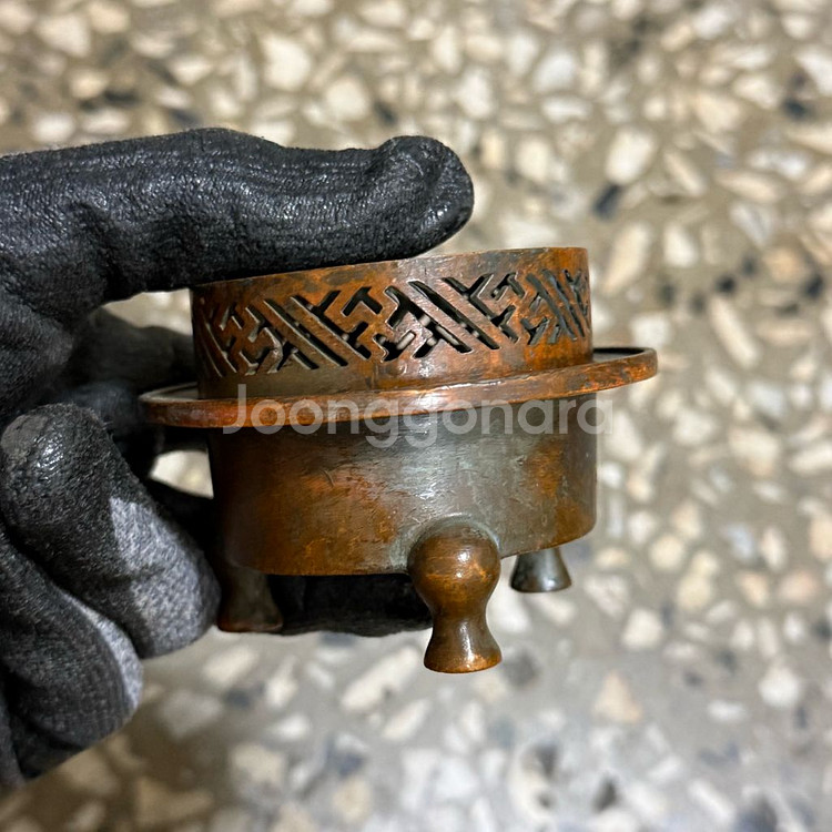 동향로 미니 격자 향로 불교용품 카페 인테리어 소품--1