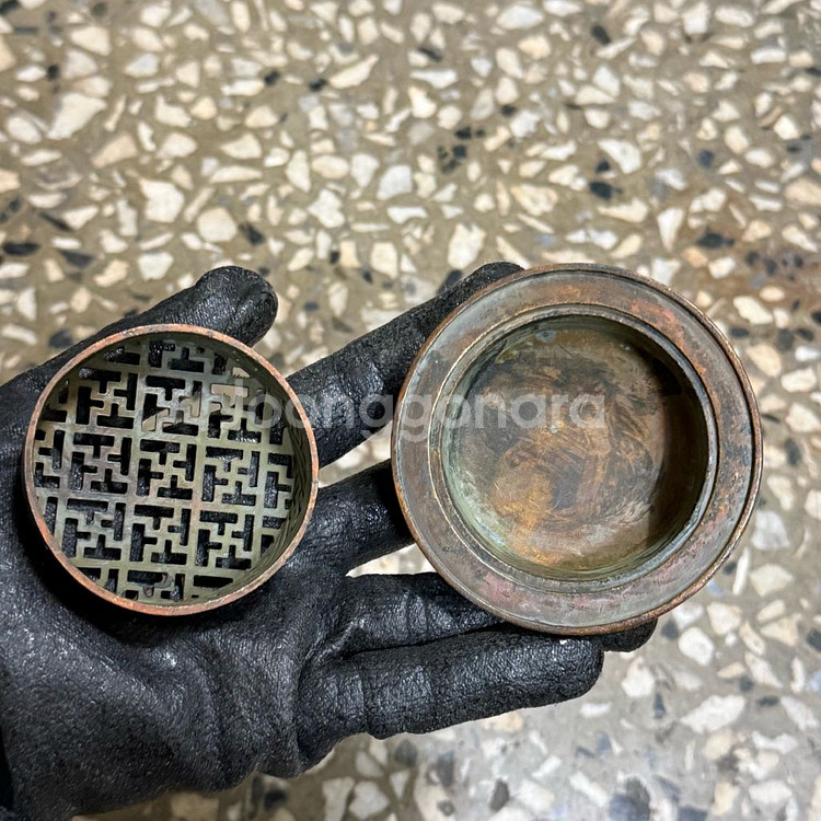 동향로 미니 격자 향로 불교용품 카페 인테리어 소품--2