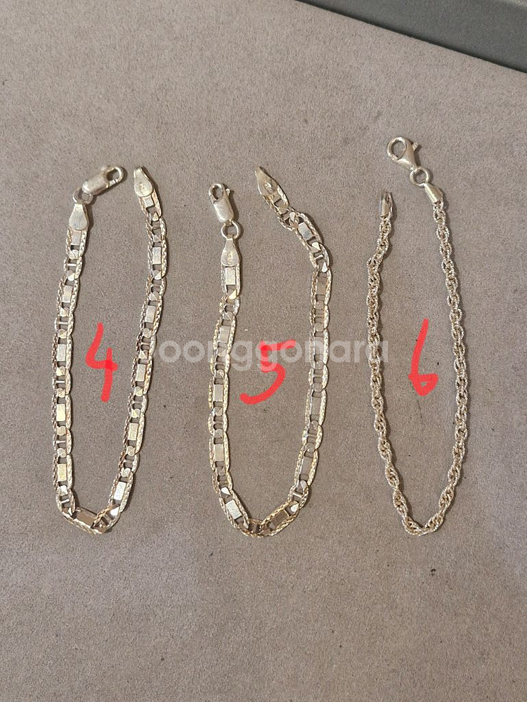 925실버 빈티지 은팔찌 #4,5,6--0