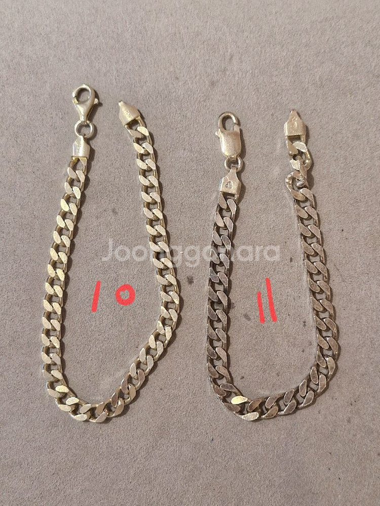 925실버 빈티지 체인 은팔찌 #1,2--0