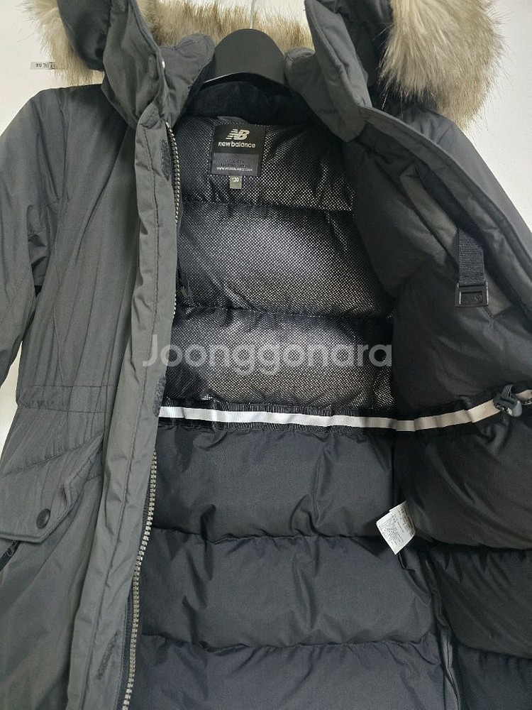 뉴발란스키즈 구스다운 롱패딩점퍼 130사이즈 다크그레이--5