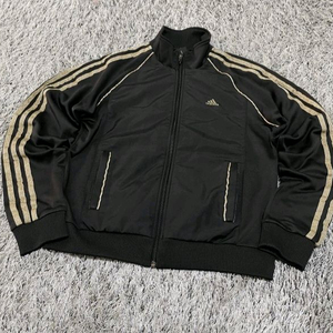 아디다스 검골 금장 블랙 여자 트랙탑 져지집업 95/M