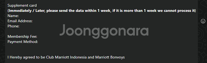 인도네시아 클럽메리어트 서브카드 5만원 판매합니다.--0