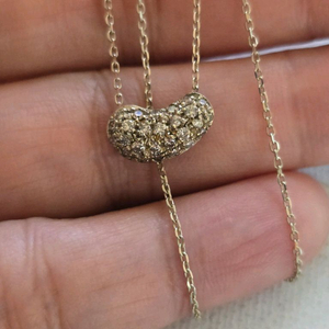 14k 꼬냑다이아 목걸이
