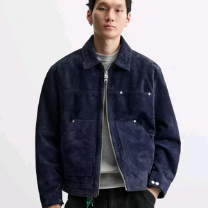 ZARA 자라 스플릿 스웨이드 레더 자켓 L