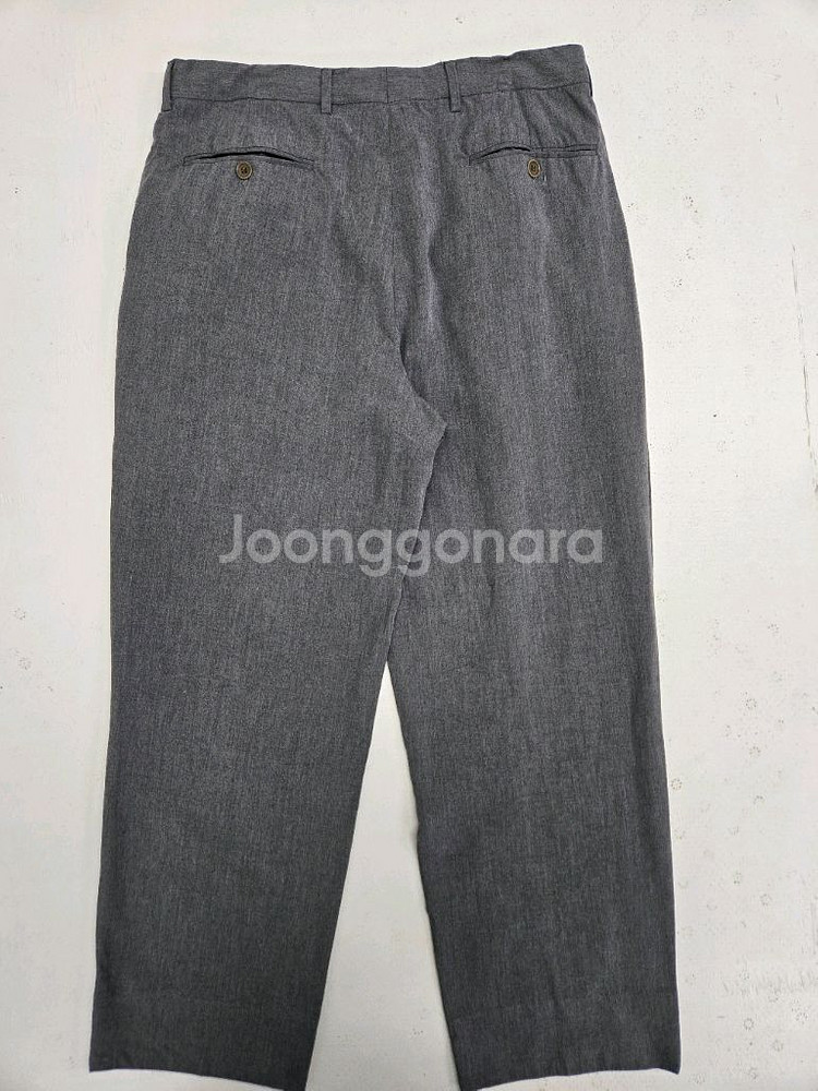 미쏘니 그레이 와이드 바지 슬랙스 정장 바지--1