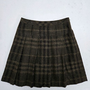 버버리 모직 체크 플리츠 스커트