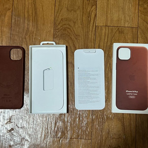 정품 아이폰 14 플러스 맥세이프 레더 케이스