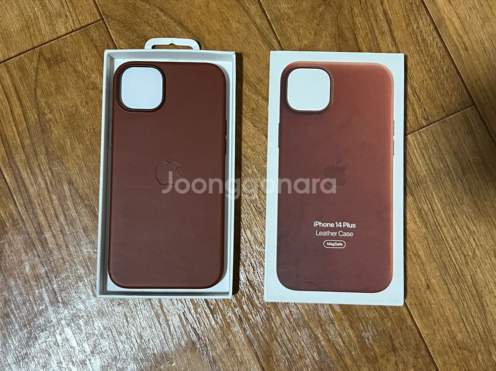 정품 아이폰 14 플러스 맥세이프 레더 케이스--1