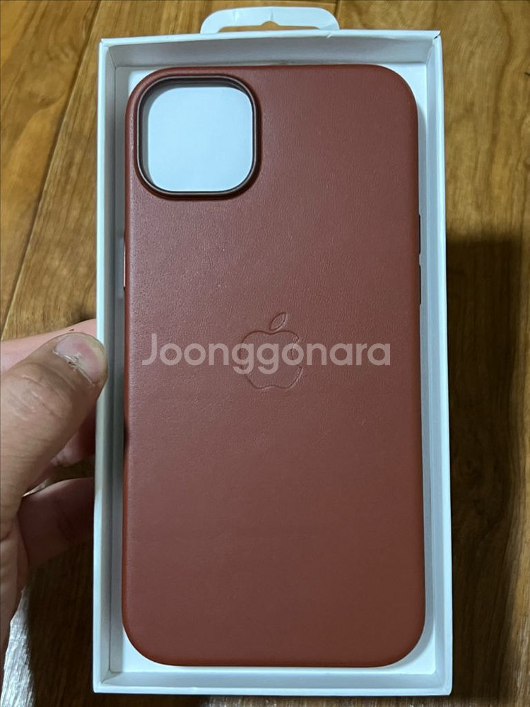 정품 아이폰 14 플러스 맥세이프 레더 케이스--2