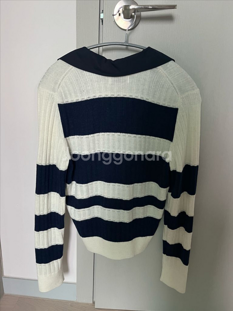 타임 울 카라 니트 네이비(55)--1