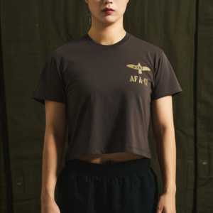 카키그라도 여자 크롭 레귤러핏 반팔티 크로스핏티셔츠 2