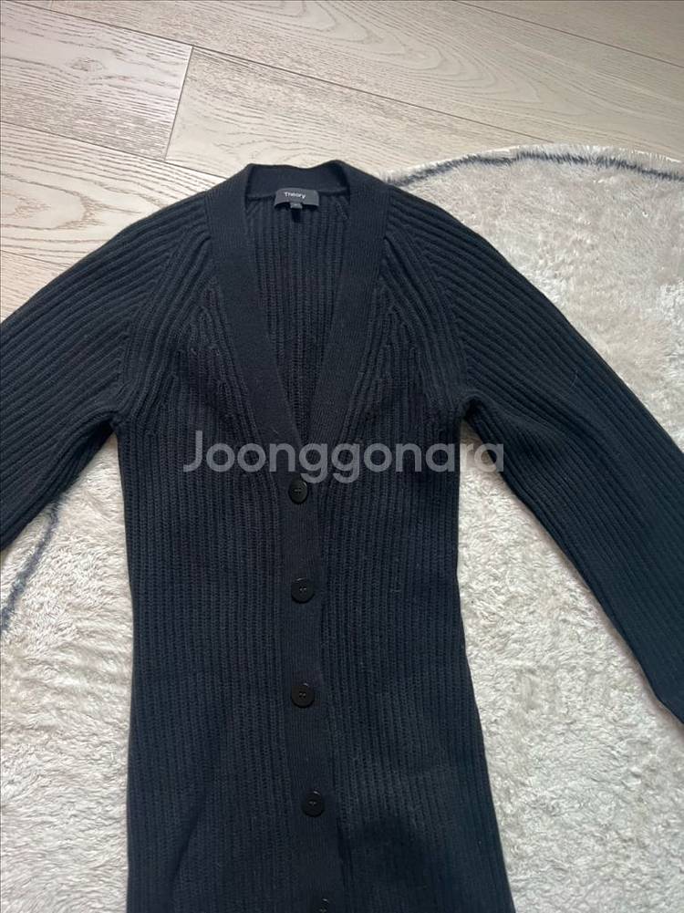 띠어리 모100% 벌룬 슬림 니트 골지가디건(원피스가능--1