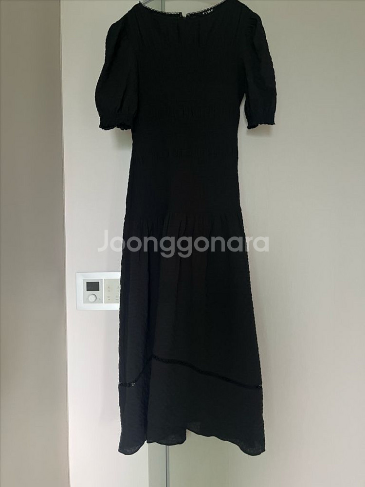 타임 퍼프 스모크 롱원피스--0