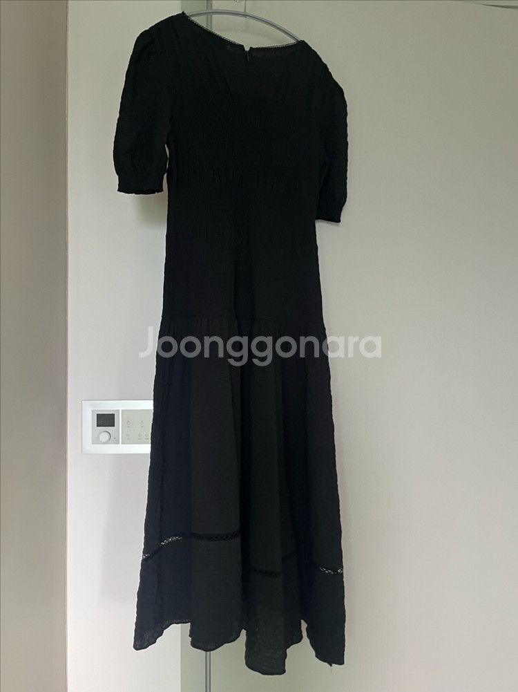 타임 퍼프 스모크 롱원피스--1