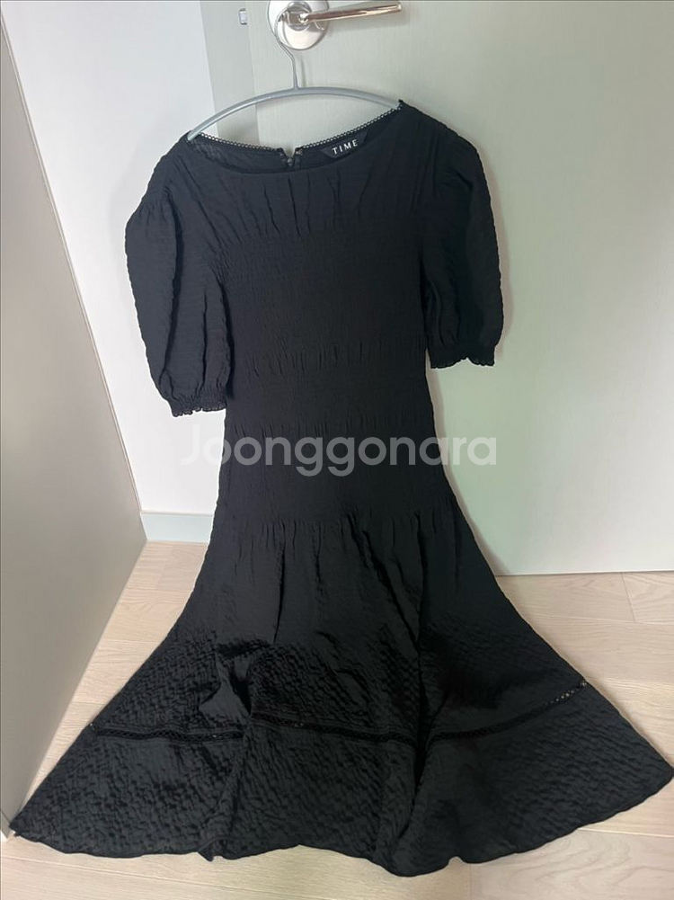 타임 퍼프 스모크 롱원피스--2