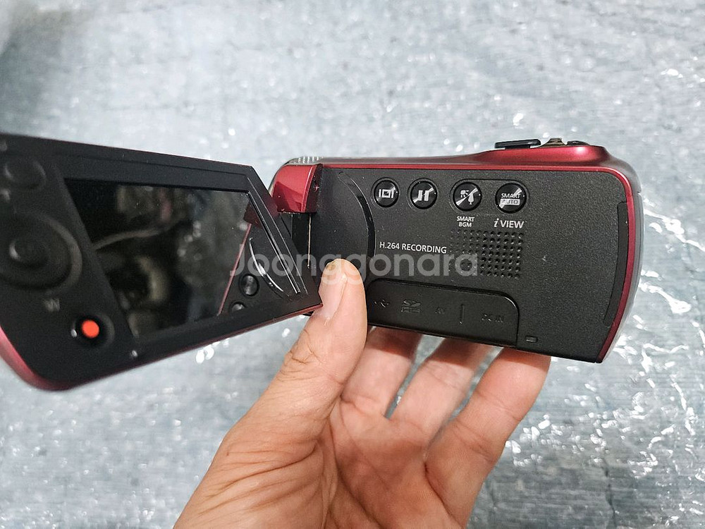삼성 디지털캠코더 빨강색 팝니다.--6