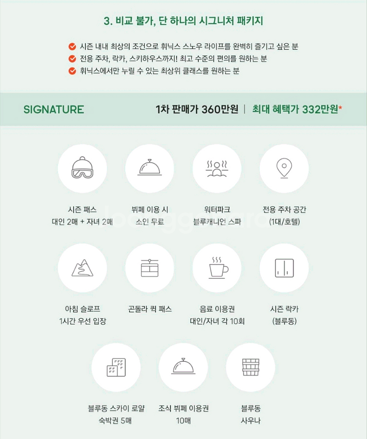 휘닉스파크 시그니처 (유스존,블루존) 시즌권 휘팍 패스--1