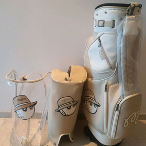 국내당일발송 말본골프백 캐디백 트롤리 바퀴형 베이지
