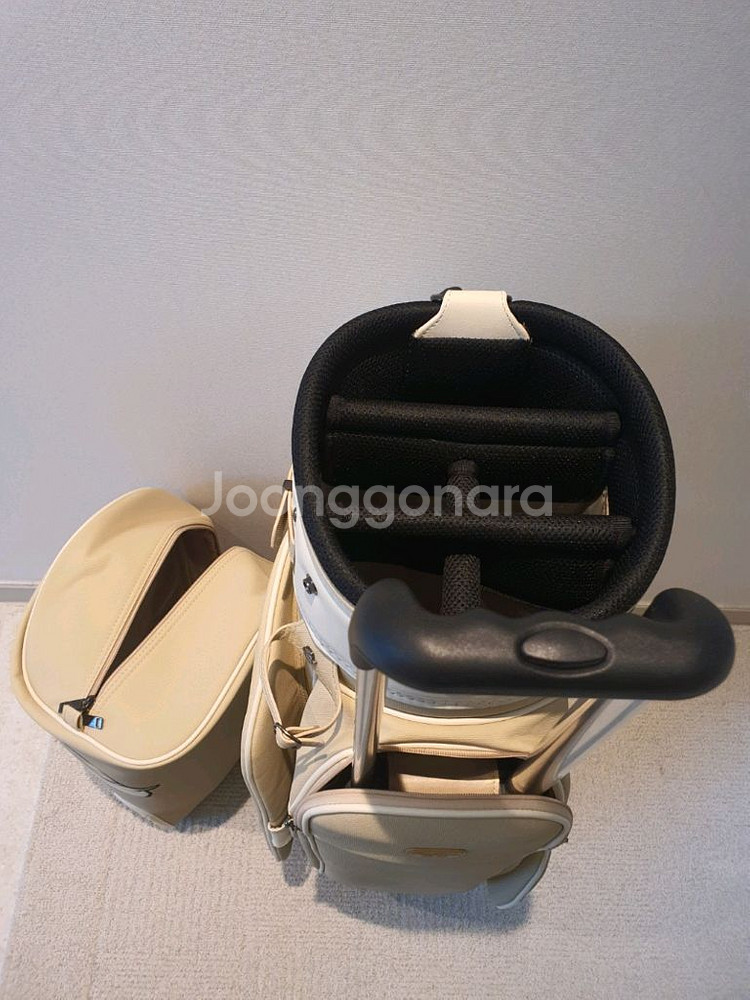 국내당일발송 말본골프백 캐디백 트롤리 바퀴형 베이지--8