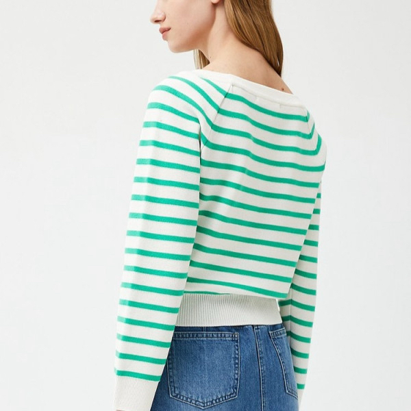 지컷 스트라이프 오프숄더 니트 프리사이즈 새상품--4