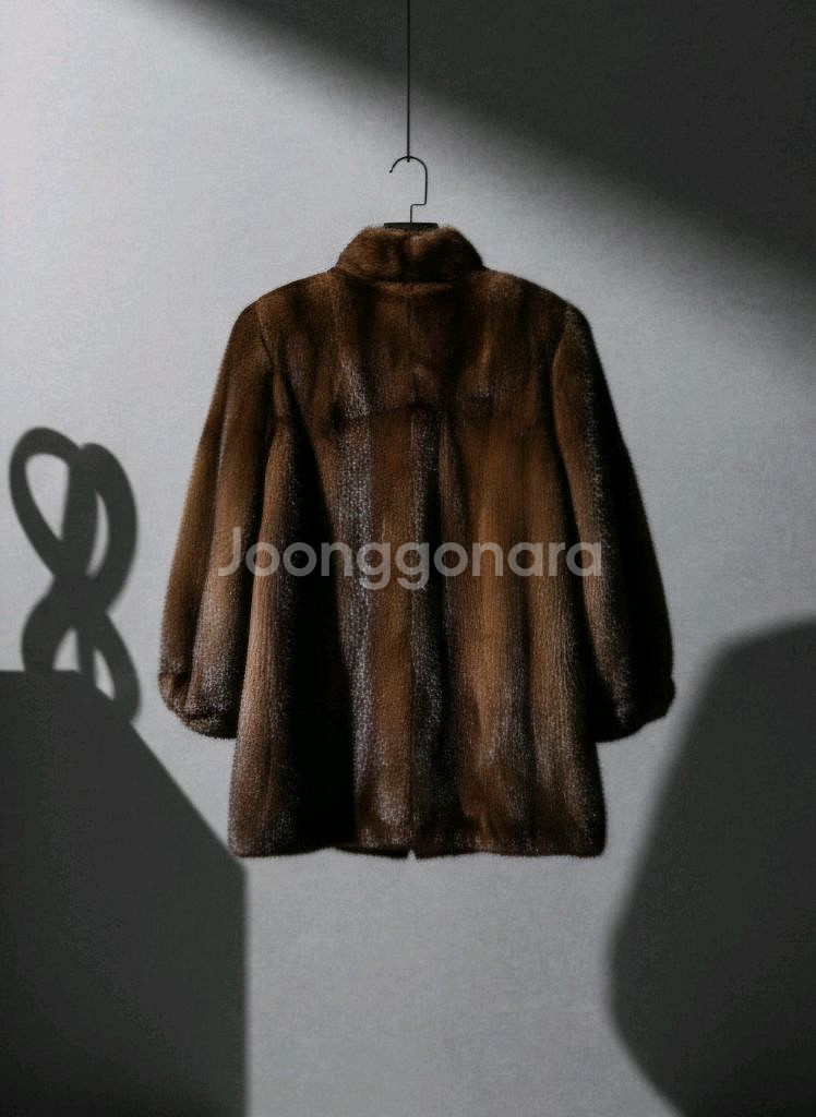 [L]<진도>브라운 모피코트--1