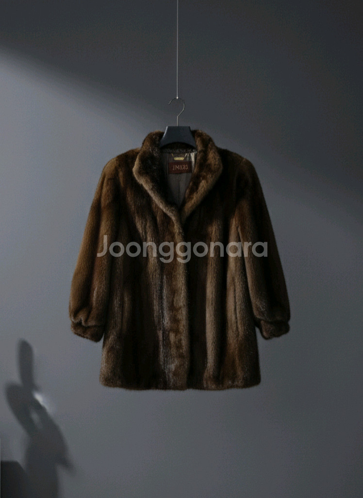 [L]<진도>브라운 모피코트--0
