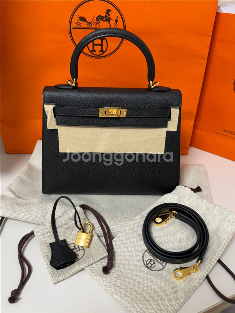 에르메스 켈리 25 백 셀리에 앱송 & 골드 하드웨어--0