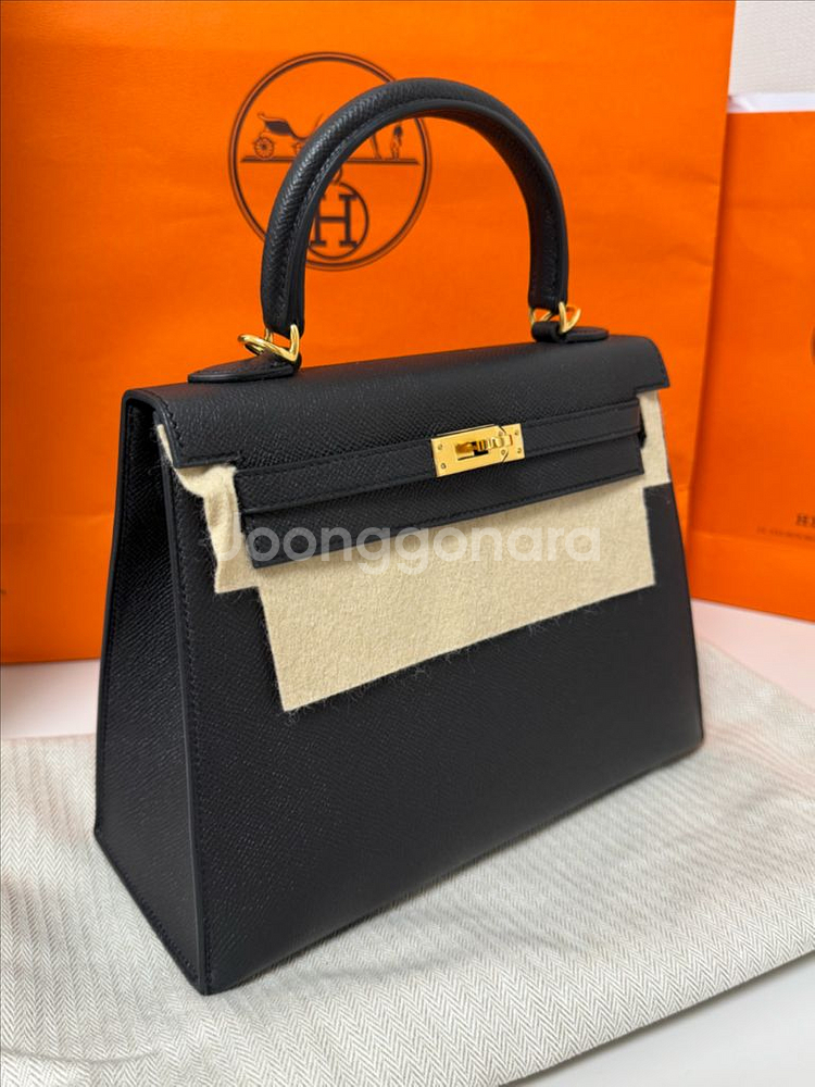 에르메스 켈리 25 백 셀리에 앱송 & 골드 하드웨어--1