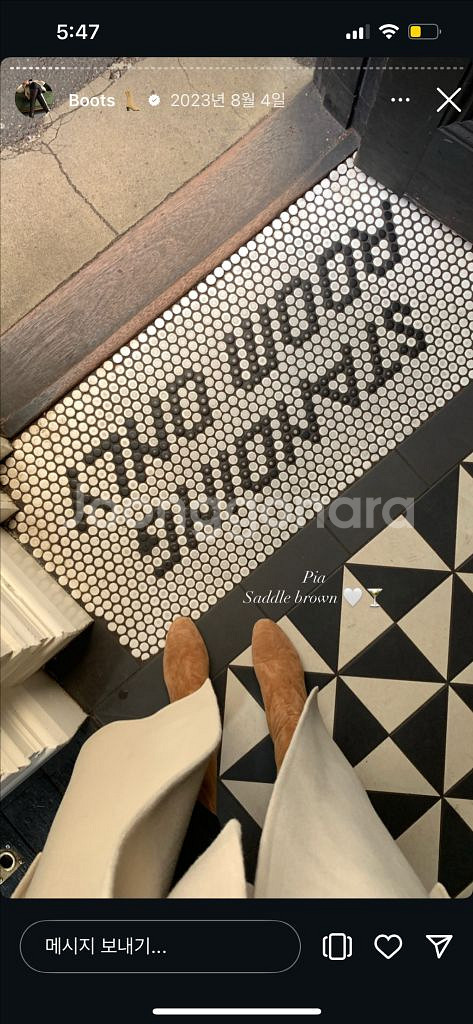 시에 피아 새들브라운 250사이즈 새상품 기장b--6