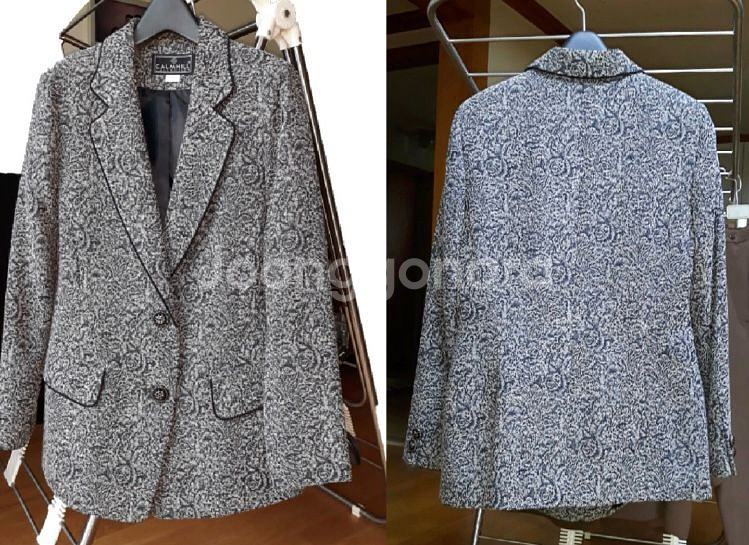 롯데백화점 3세트 울100 자켓 스커트 바지 66치마--0