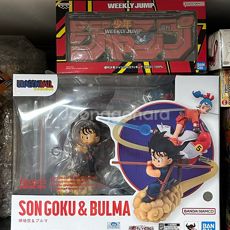 드래곤볼 아츠데로 오공&부르마+점프 로고 미개봉--0